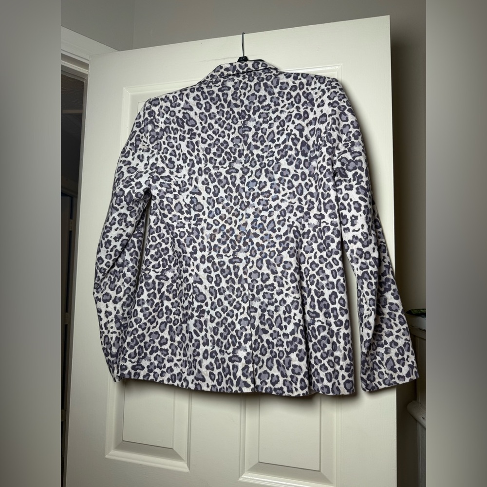 Rachel Zoe Leopard Print Blazer - Black and White - Picture 11 of 12